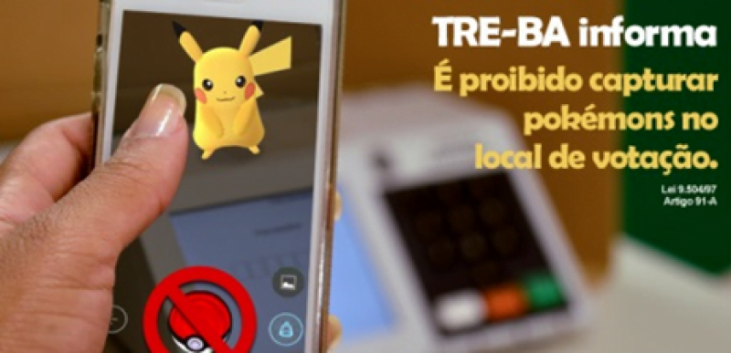  Pokémon Go está proibido dentro da cabina de votação