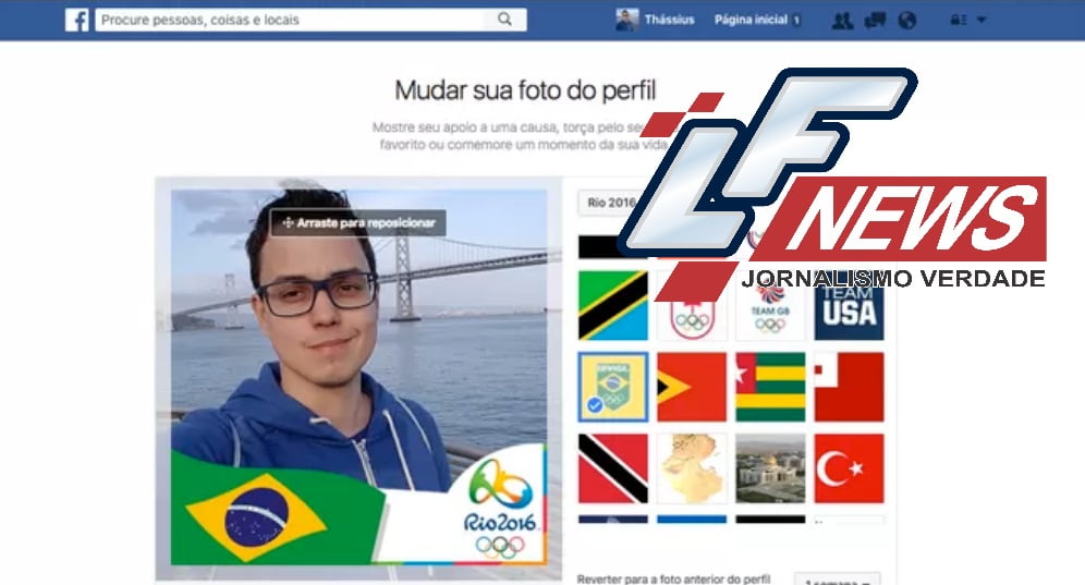  Facebook libera filtro para foto de perfil com tema das Olimpíadas Rio 2016