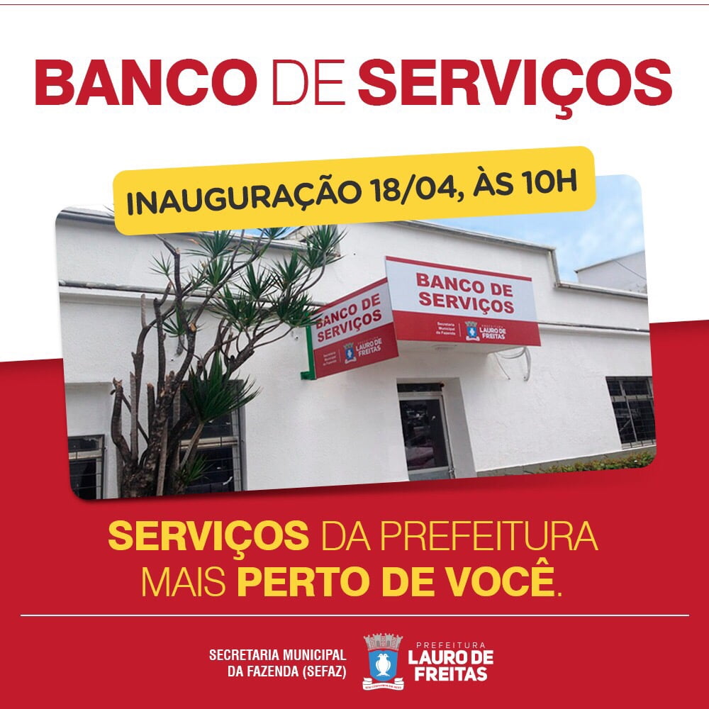  Prefeitura inaugura Banco de Serviços no Centro logo mais 