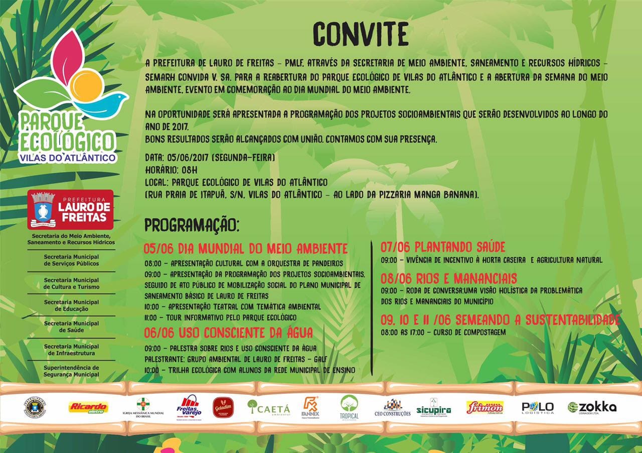  Semana do Meio Ambiente contará com diversas atividades no Parque Ecológico de Vilas. Confira a programação