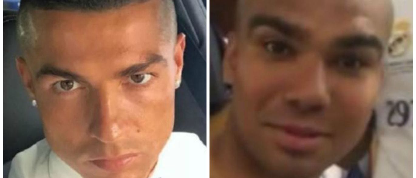  Cristiano Ronaldo e Casemiro pagam aposta e raspam cabeça