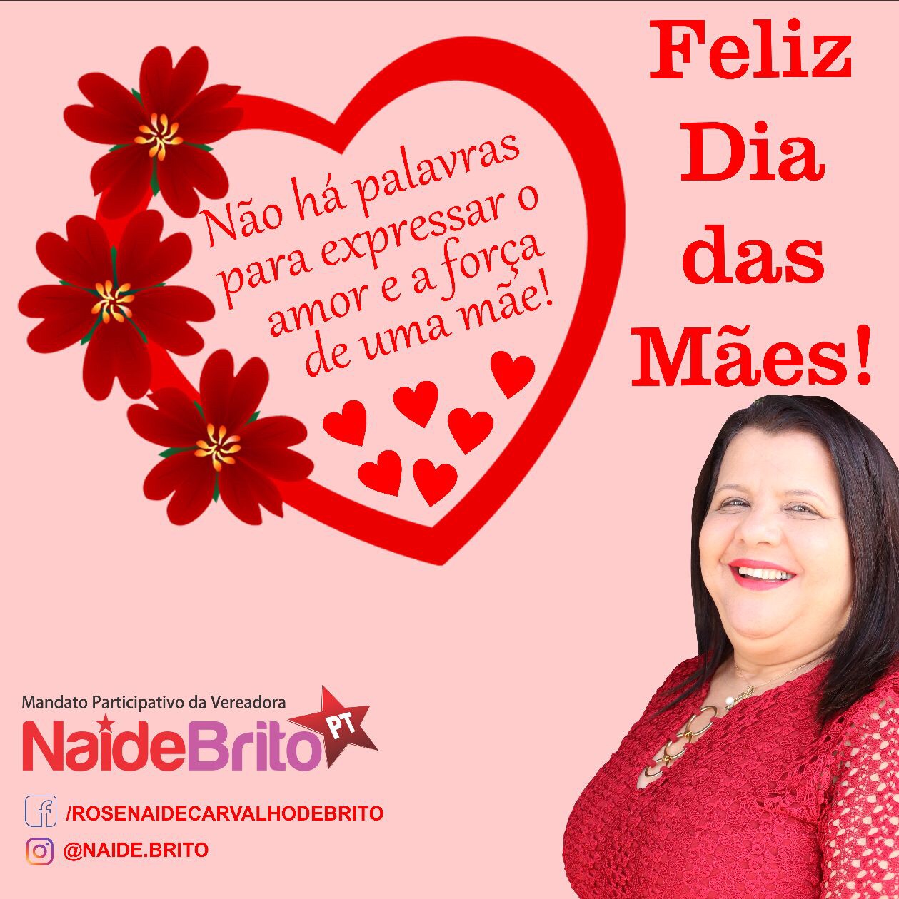  Vereadora Naide deseja um Feliz dia das mães!