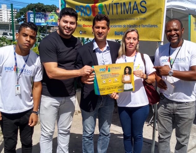 Programa Pró-Vítimas do Detran em parceria com a Prefeitura através da Settop, nesta segunda em Lauro de Freitas