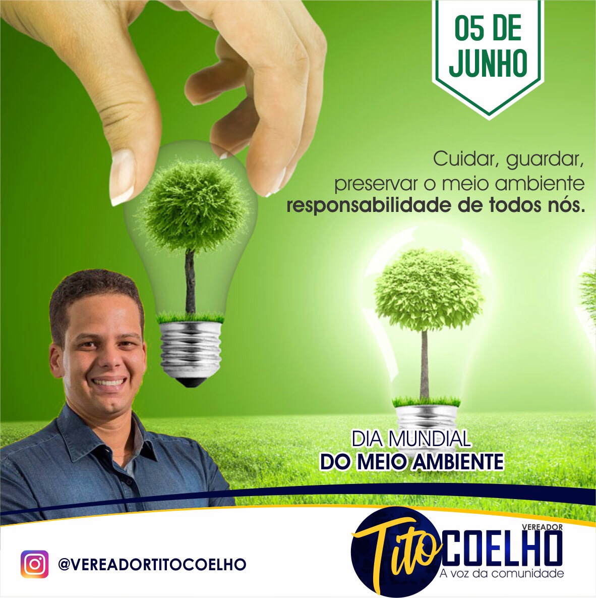  Vereador Tito Coelho lembra do Dia Mundial do Meio Ambiente