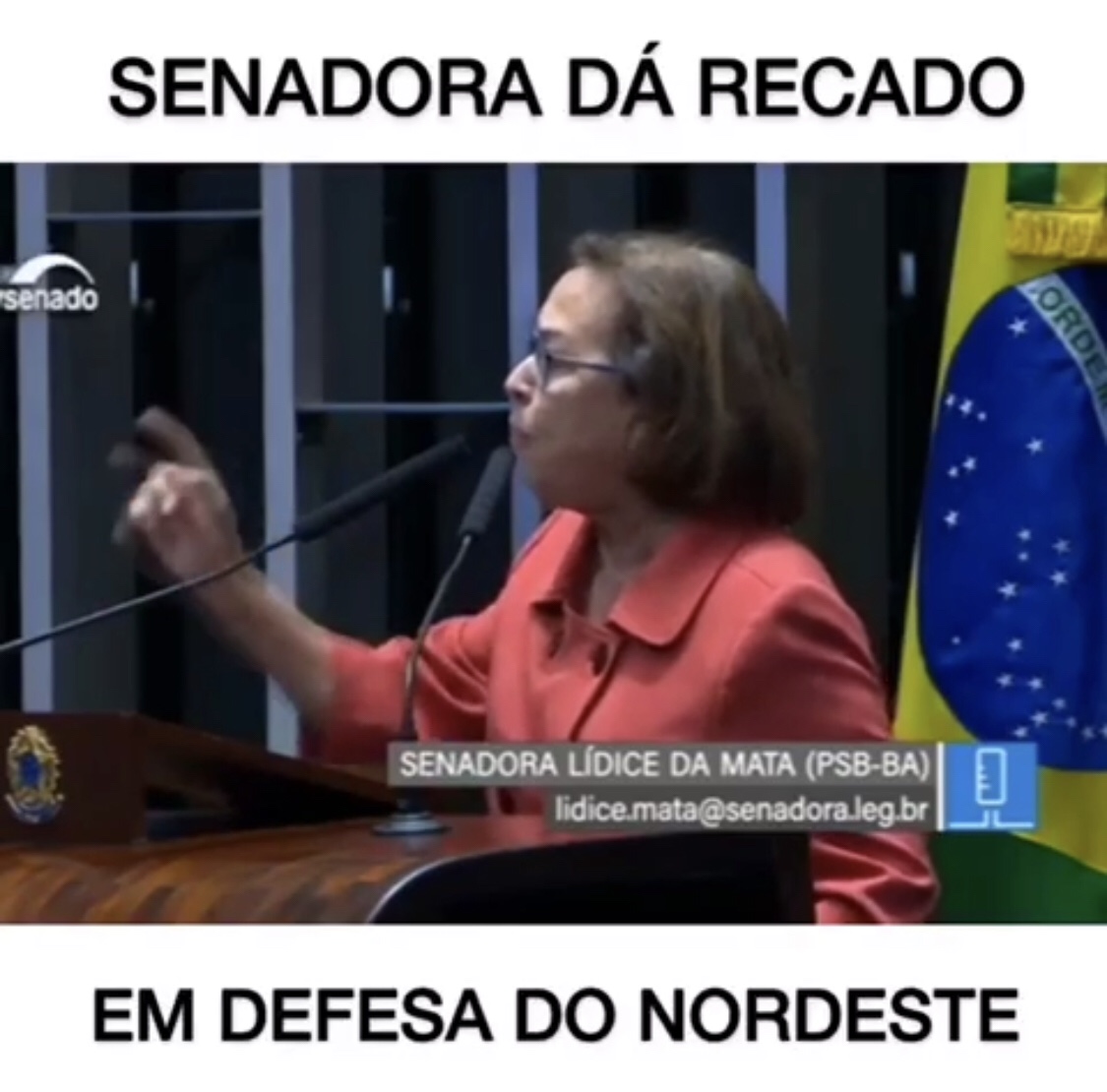  Senadora Lídice sai em defesa dos baianos e nordestinos; assista