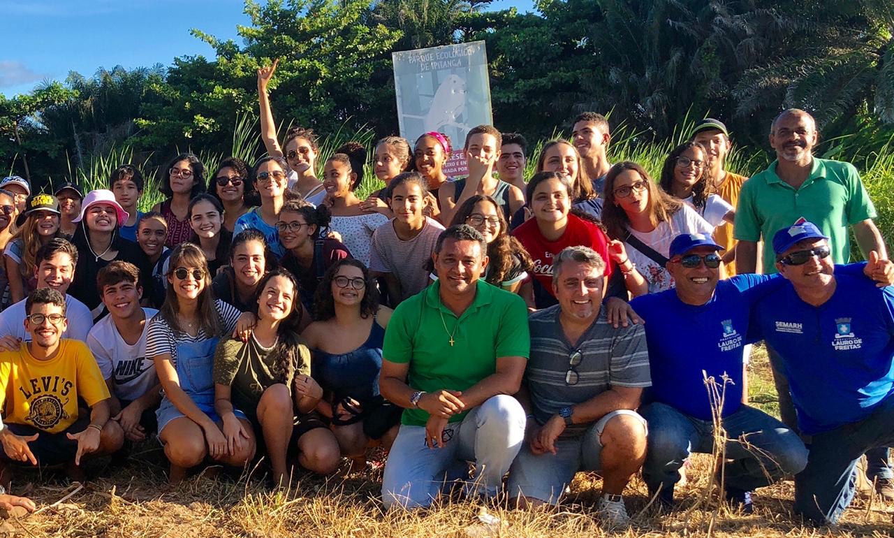  Prefeitura de Lauro de Freitas, através da Semarh realiza atividade de educação ambiental com crianças e jovens da IBVA