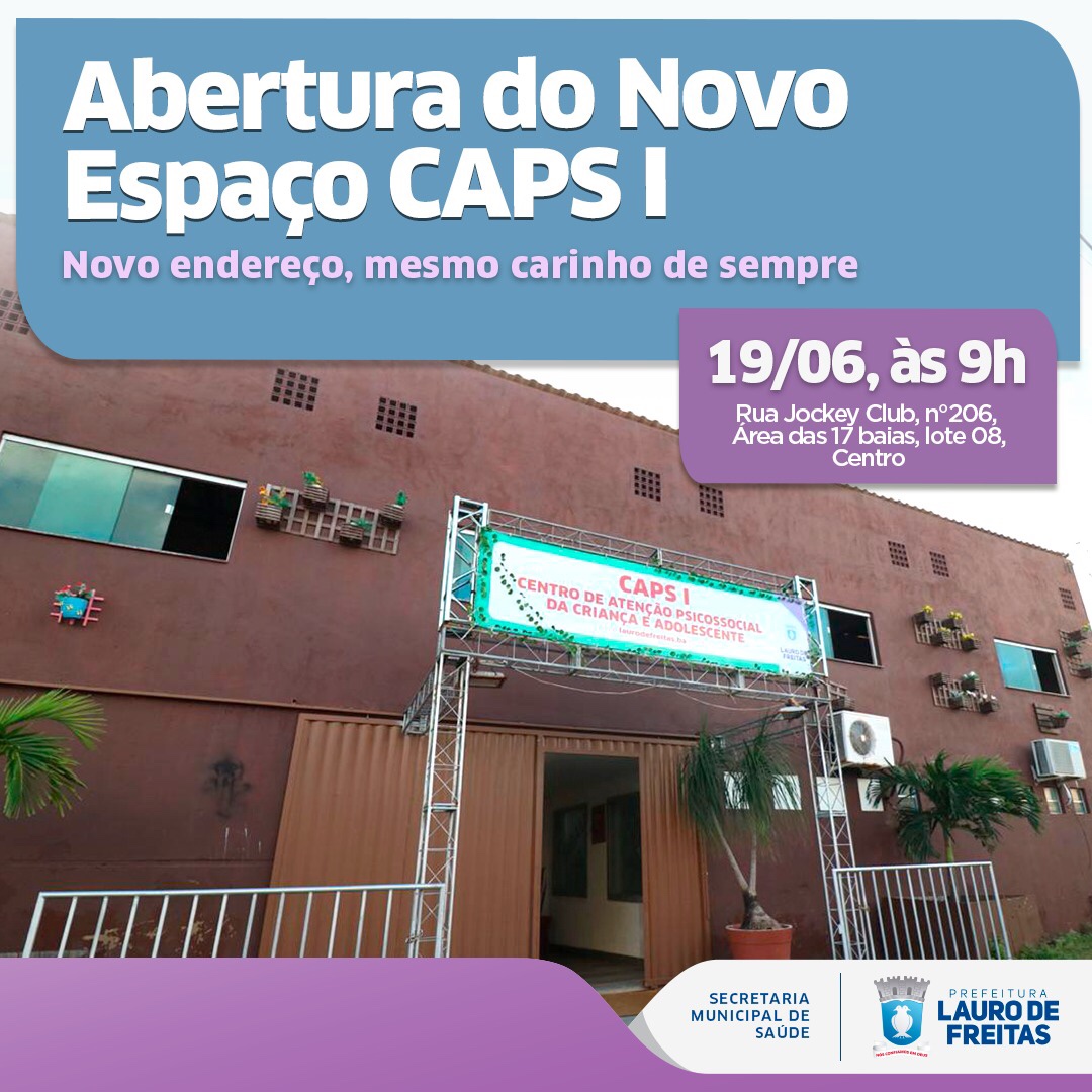 Usuários do CAPS I de Lauro de Freitas comemoram mudança de endereço nesta quarta-feira (18)