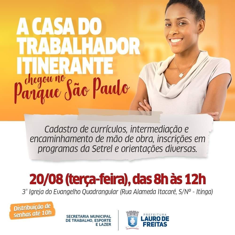  Parque São Paulo recebe programa “Casa do Trabalhador itinerante: essa casa é sua”