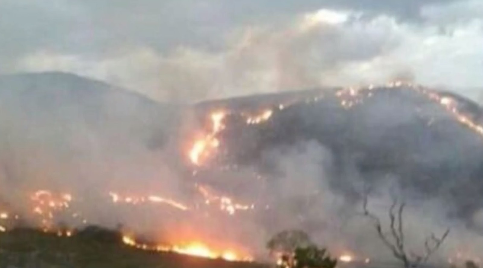  Incêndio destrói área de vegetação equivalente a 540 campos de futebol no sudoeste da Bahia