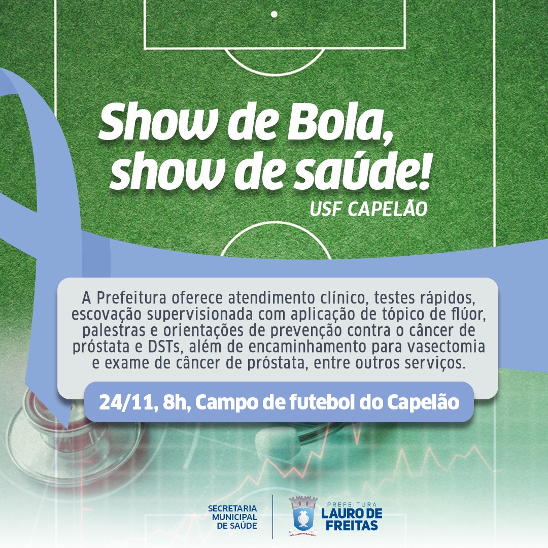 USF do Capelão leva consultas e exames para homens durante campeonato de veteranos neste domingo (24)