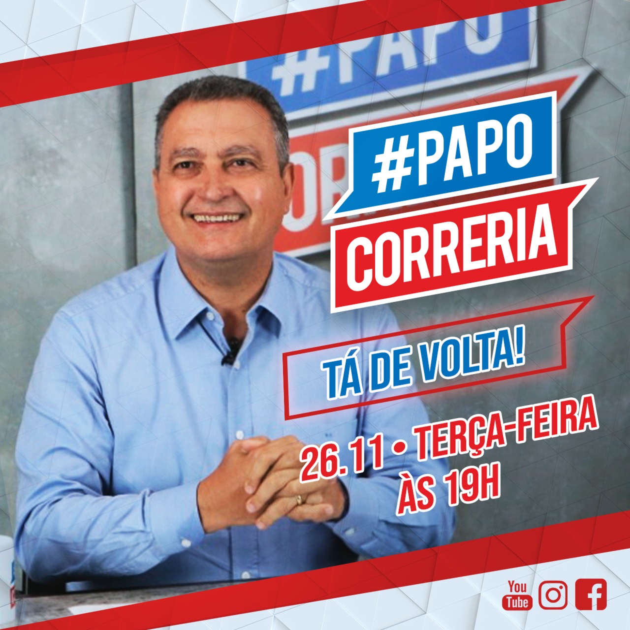 #PapoCorreria! Rui Costa conversa ao vivo com internautas, às 19h