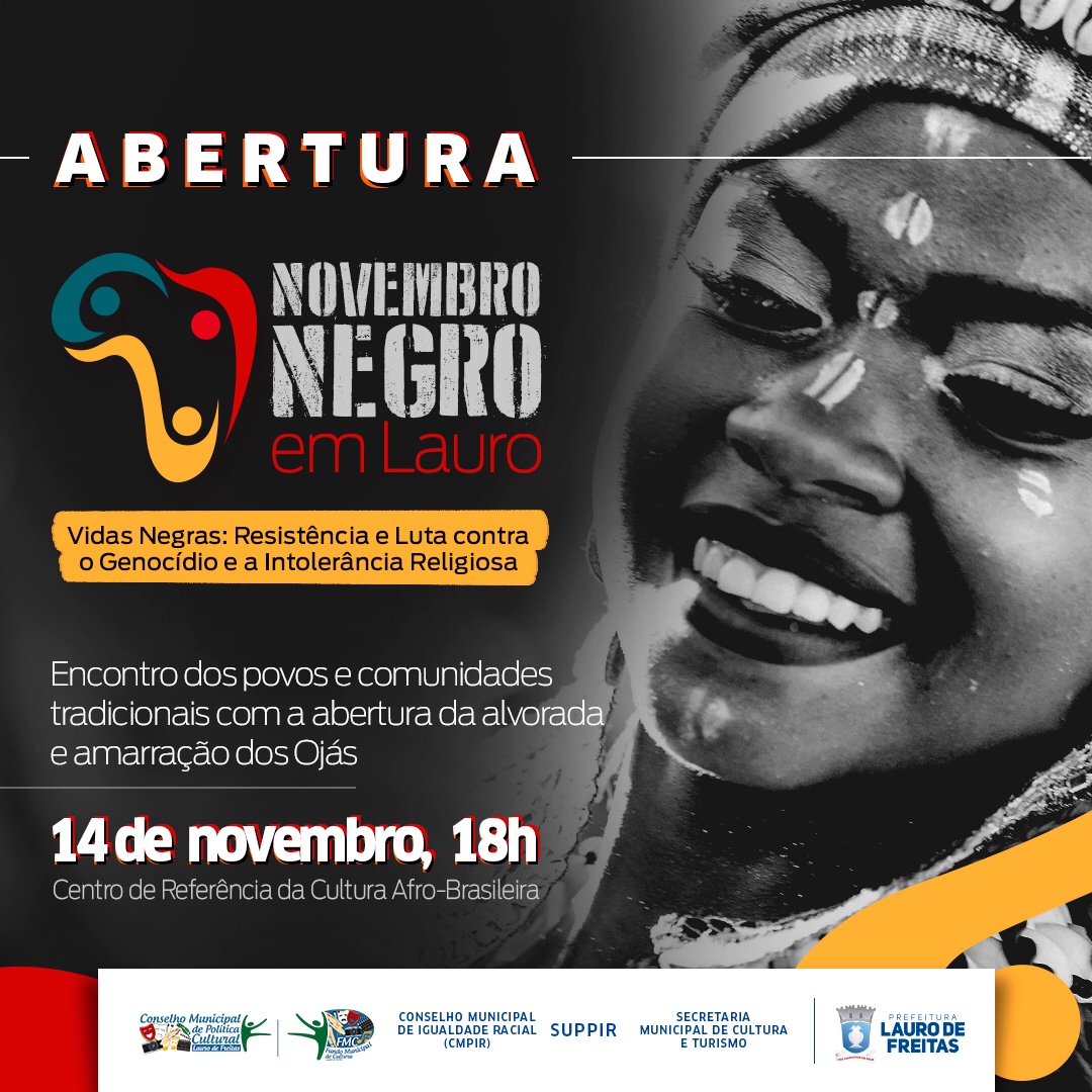  Novembro Negro em Lauro de Freitas promove Encontro dos Povos de Matriz Africana no dia 14