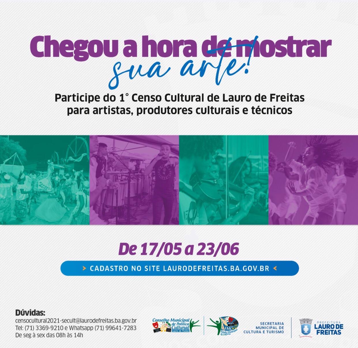  Lauro de Freitas realiza primeiro censo cultural de artistas, técnicos e produtores culturais