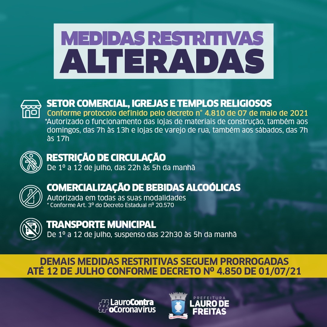Prefeitura altera medidas de combate à pandemia e autoriza venda de bebidas alcoólicas