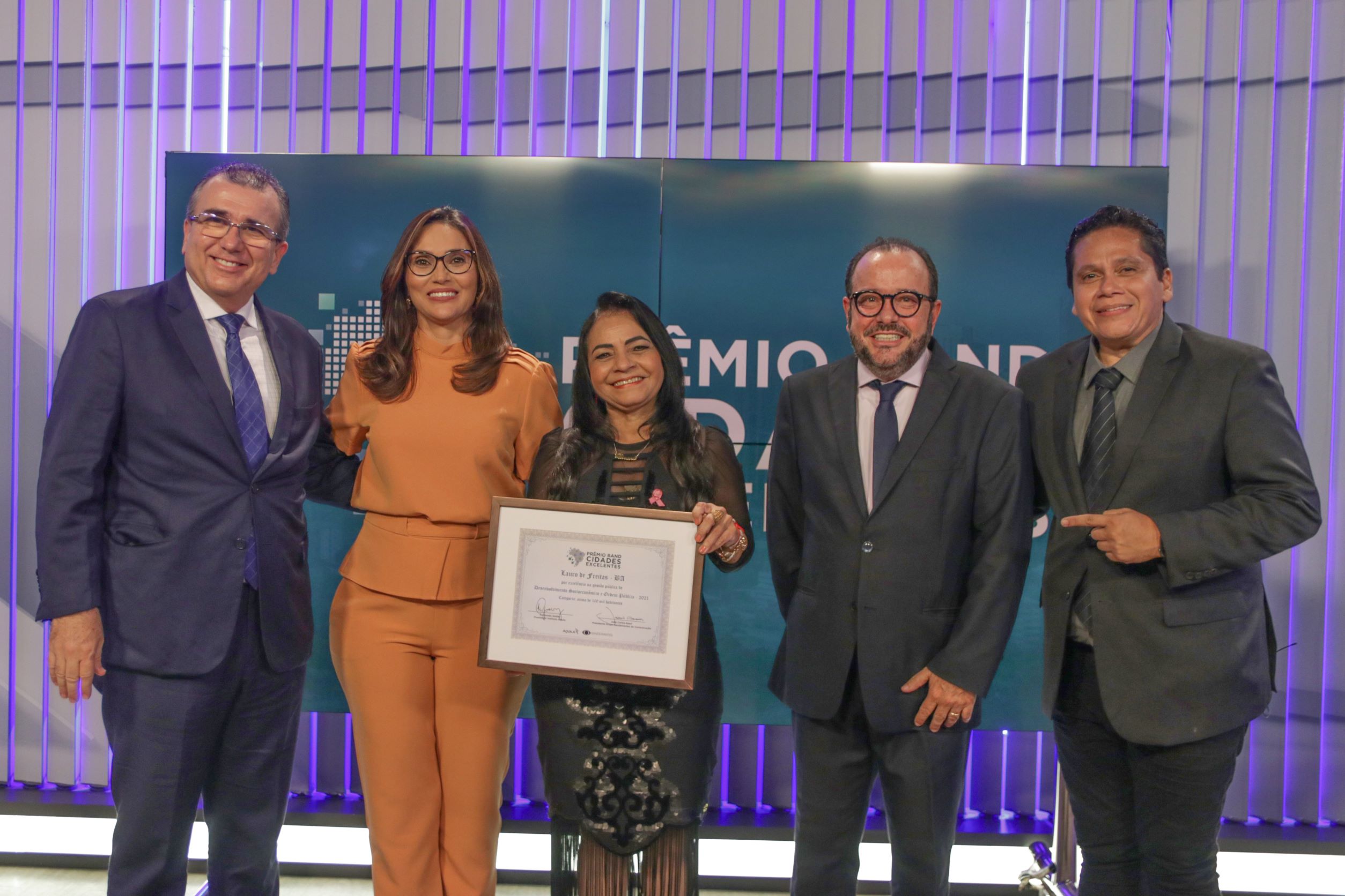 Lauro de Freitas é 1º lugar no Prêmio Band Cidades Excelentes em Desenvolvimento Socioeconômico e Ordem Pública