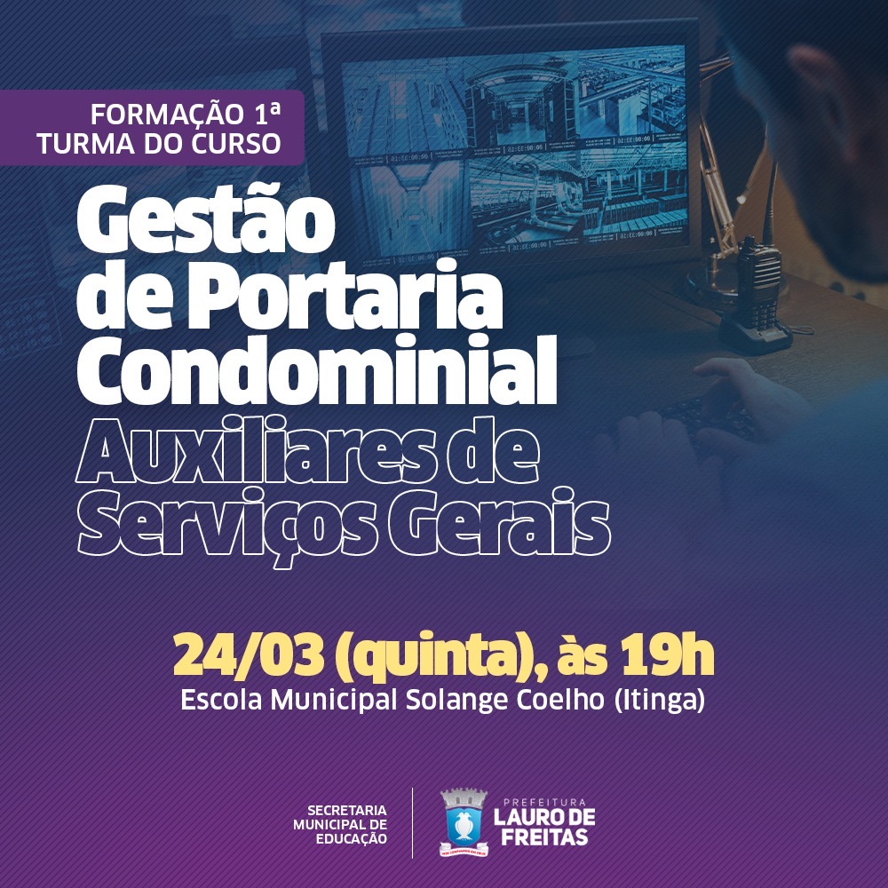  Educação de Lauro de Freitas forma 1ª turma em curso de Gestão de Portaria Condominial e Auxiliar de Serviços Gerais