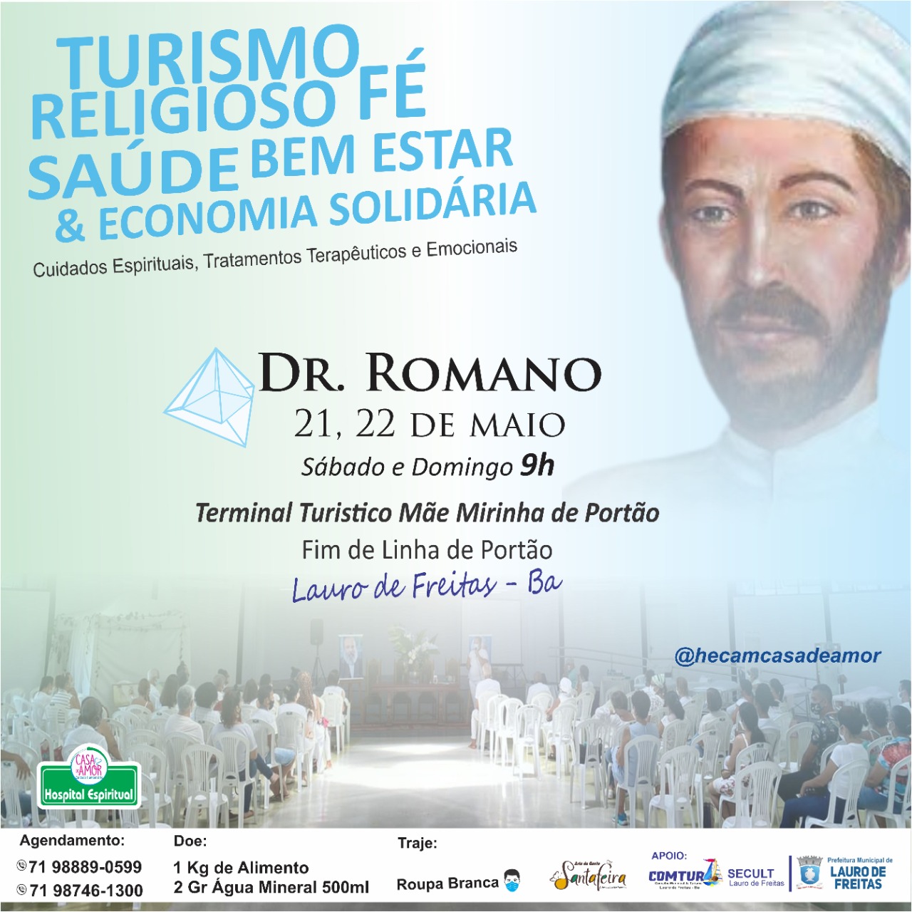 Turismo Religioso, Fé, Saúde, Bem Estar e Economia Solidária em Lauro de Freitas