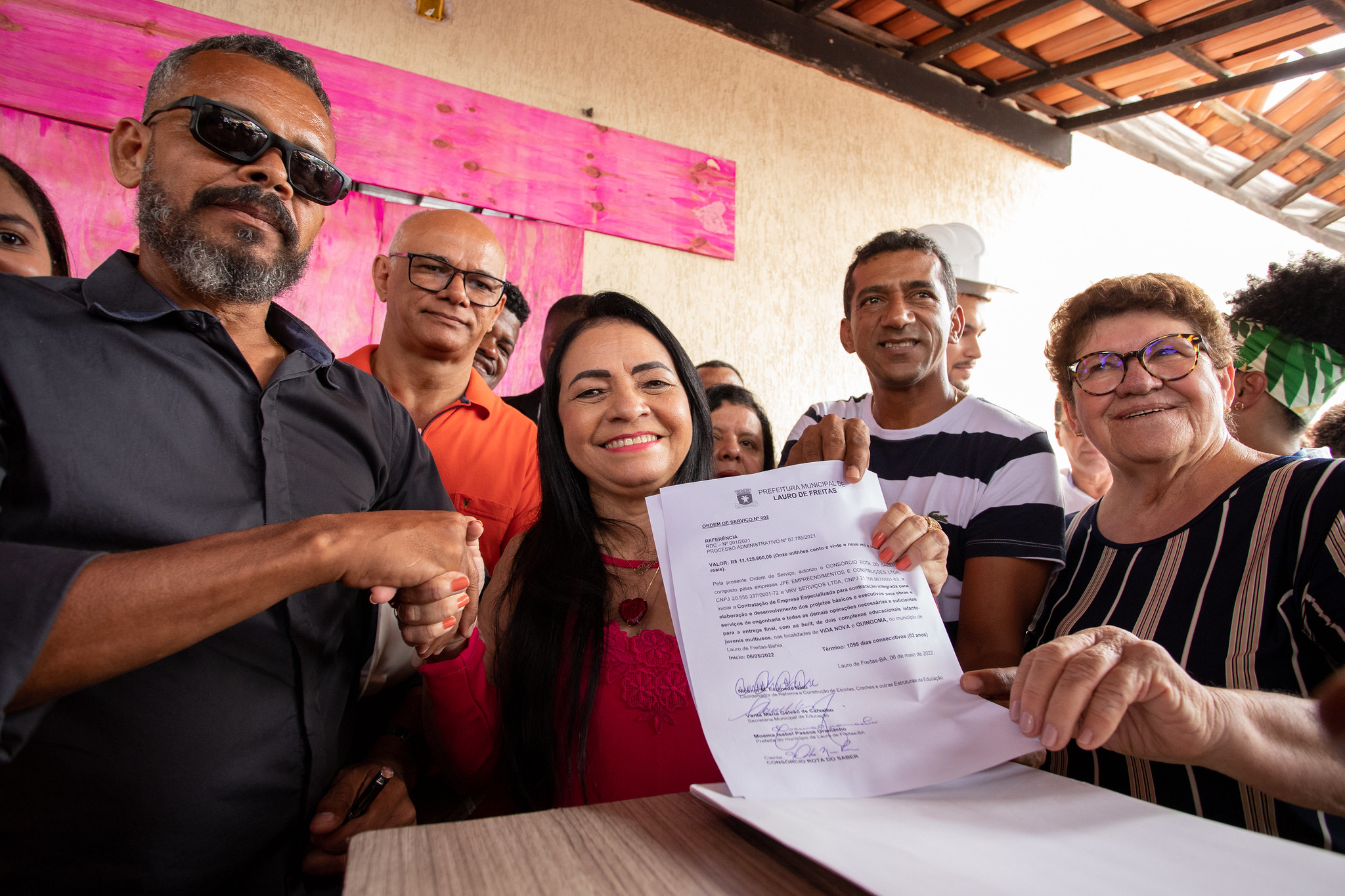  Comunidade de Vida Nova comemora assinatura da ordem de serviço para construção de uma creche-escola no bairro