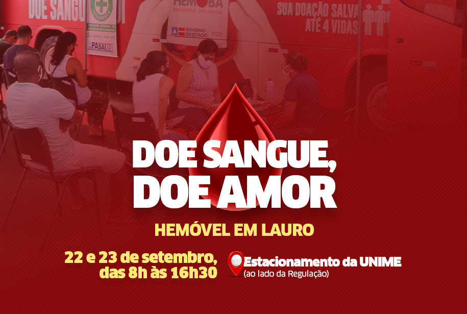 Lauro de Freitas recebe hemóvel nesta quinta (22) e sexta-feira (23)