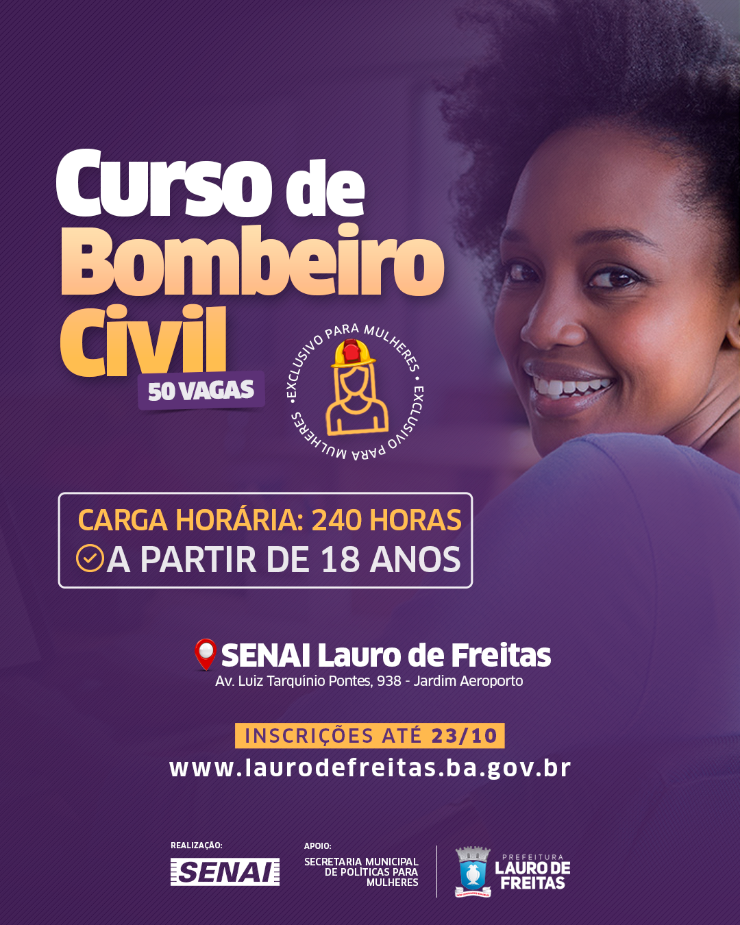  Em parceria com o SENAI, SPM promove curso de bombeiro civil para mulheres de Lauro de Freitas