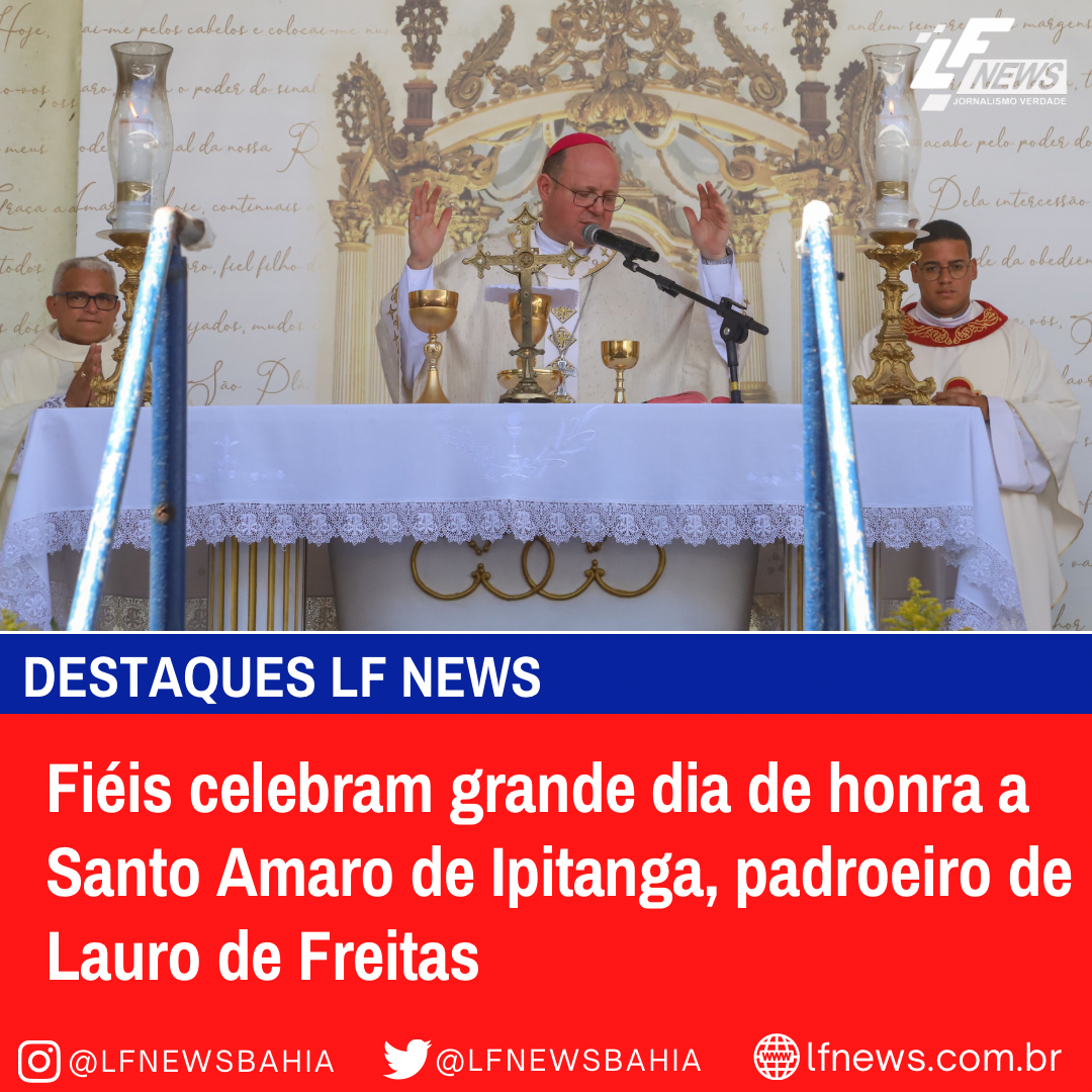  Fiéis celebram grande dia de honra a Santo Amaro de Ipitanga, padroeiro de Lauro de Freitas