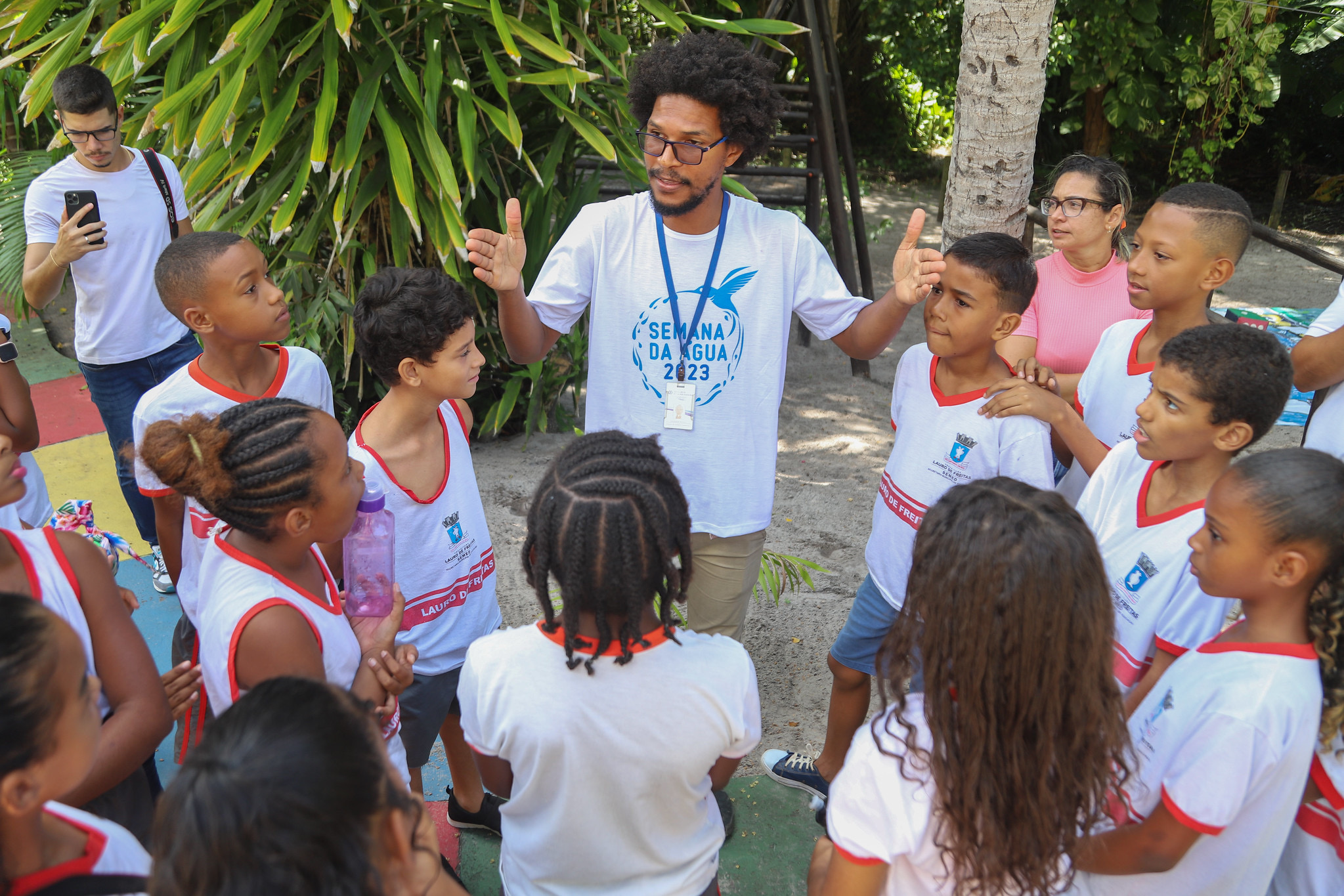  Alunos participam de atividades integrativas sobre a importância da água no Parque Ecológico de Lauro de Freitas