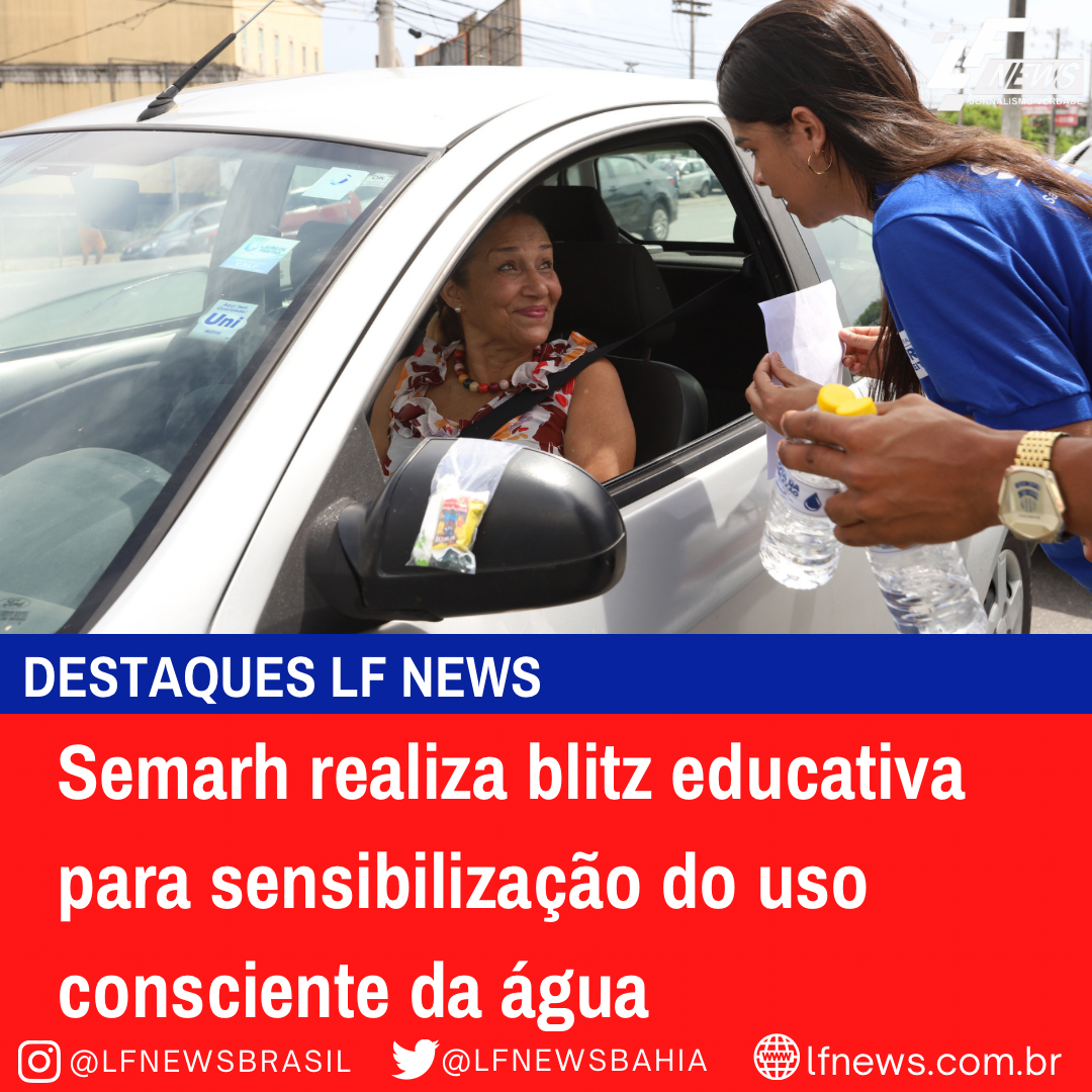  Semarh realiza blitz educativa para sensibilização do uso consciente da água