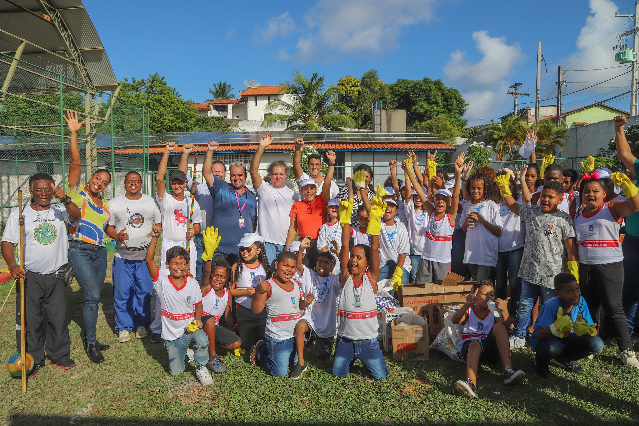  Alunos de Lauro de Freitas aprendem sobre uso consciente da água e descarte adequado dos resíduos sólidos