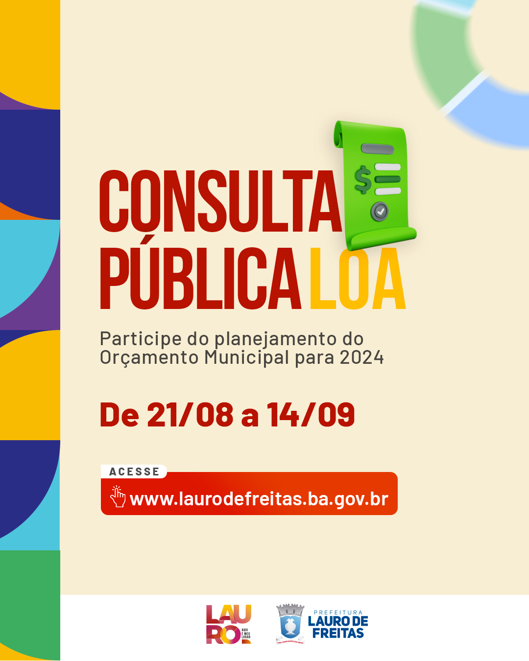  Prefeitura de Lauro de Freitas abre, nesta segunda-feira (21), consulta pública para participação popular na LOA 2024