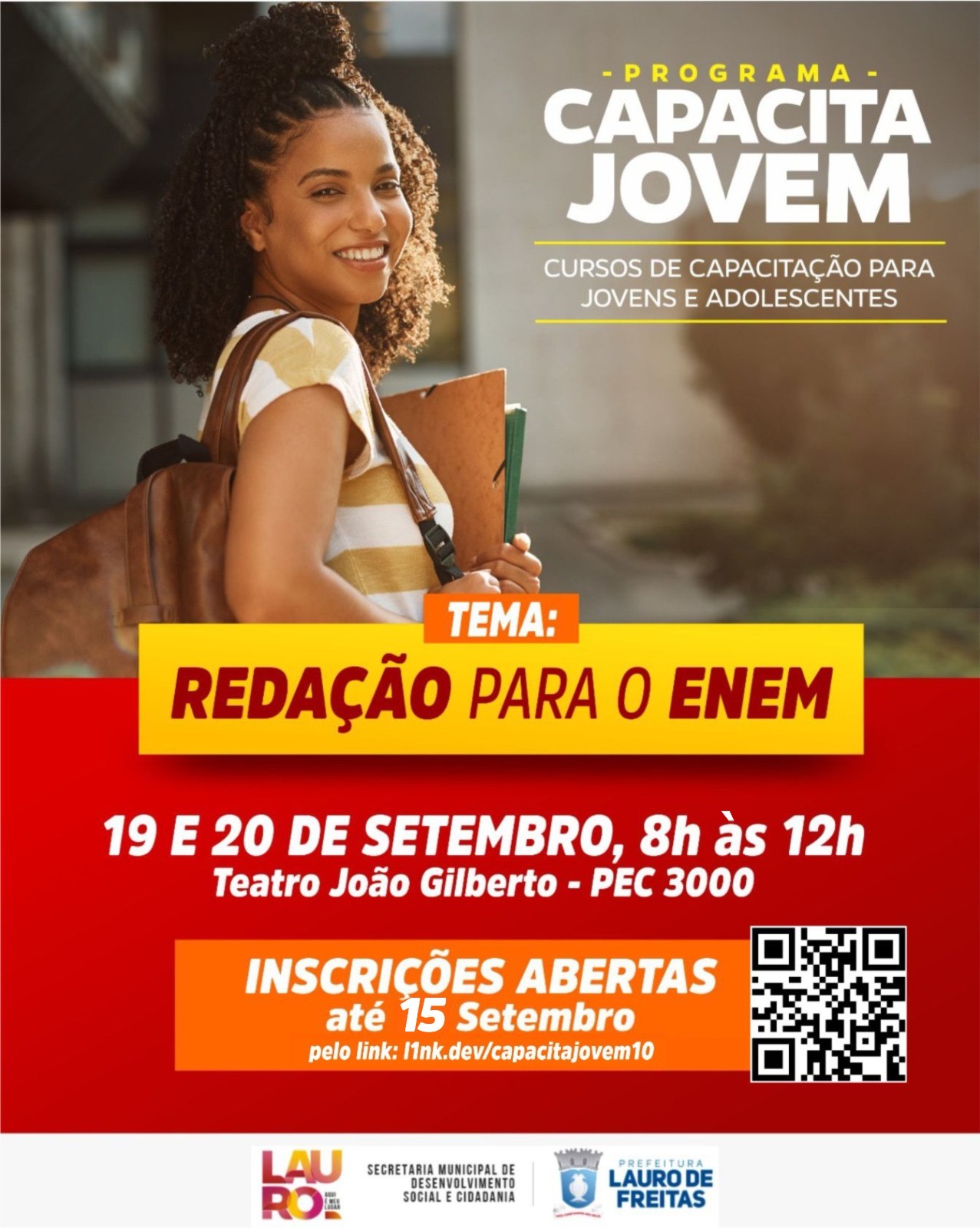  Capacita Jovem oferta curso de ‘Redação para o ENEM’; inscrições estão abertas até sexta-feira (15)