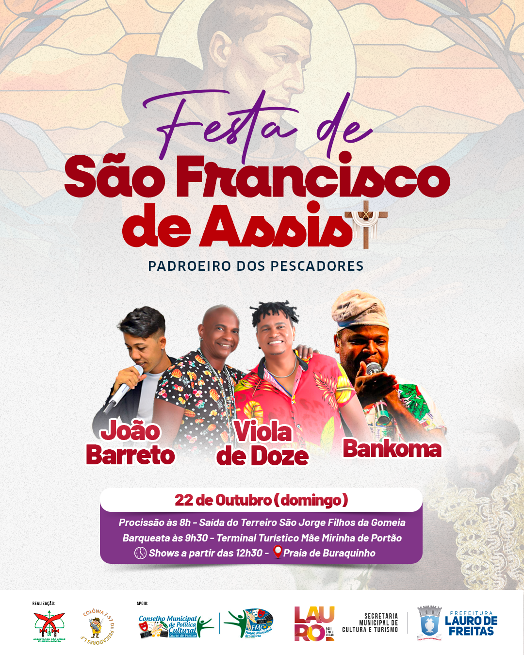  Lauro de Freitas celebra a Festa de São Francisco de Assis neste domingo (22)