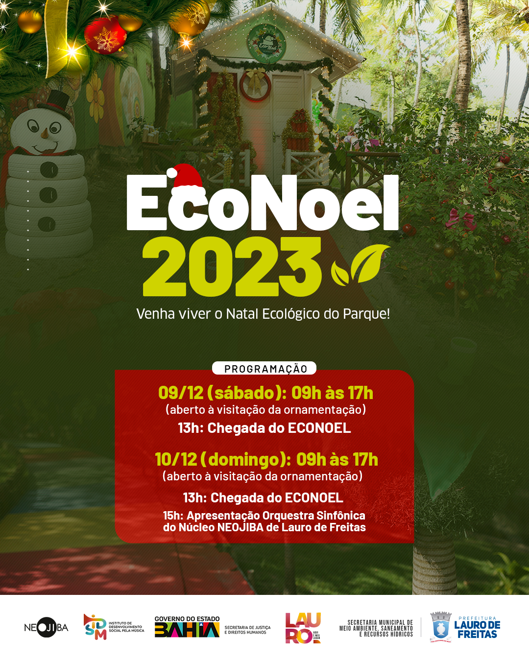  Prefeitura promove 2ª edição do “Projeto ECONOEL 2023”, no Parque Ecológico, de sexta (8) à domingo (10)