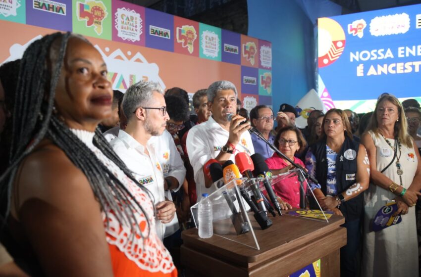  Durante lançamento do Carnaval, Jerônimo reforça solidariedade a familiares de indígena morta no Sudoeste e de vítimas de naufrágio em Madre de Deus