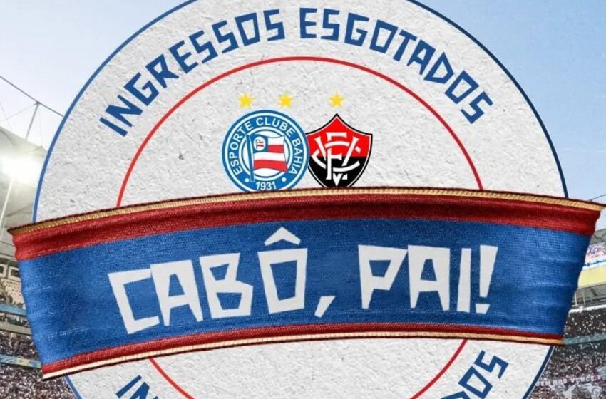  Bahia anuncia ingressos esgotados para Ba-Vi desta quarta-feira