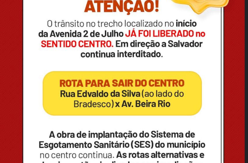  Obras da Embasa avançam e SETTOP libera vias de acesso em Lauro de Freitas