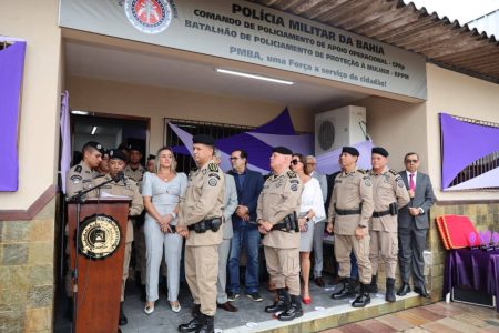  PM inaugura sede do Batalhão de Proteção à Mulher em Lauro de Freitas