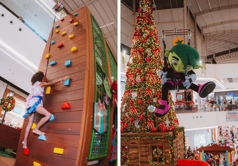  Parque Shopping Bahia deu início à sua programação natalina no final de semana com a chegada do Papai Noel