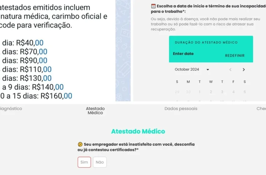  Máfia dos atestados médicos: documentos são vendidos a partir de R$ 29 na internet