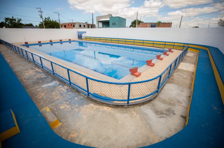 Requalificação da piscina semiolímpica de Itinga estão 80% concluídas