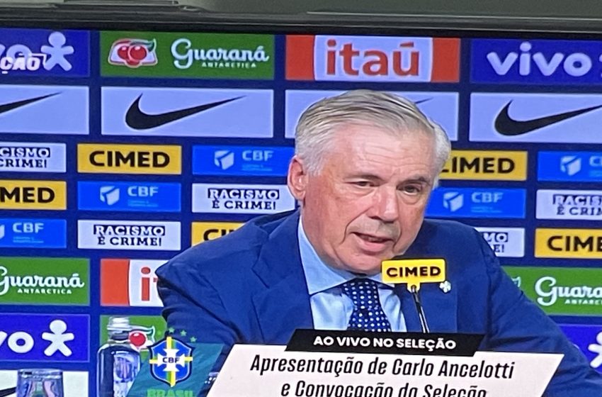 “Brasil é a melhor do mundo”: Ancelotti convoca primeira Seleção com foco em resgatar protagonismo nas Eliminatórias