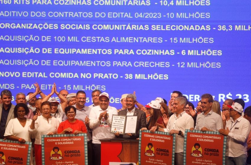 “O que estamos fazendo não é passageiro, é uma política permanente de combate à fome”, diz Jerônimo em Feira de Santana ao anunciar R$ 150 milhões para segurança alimentar