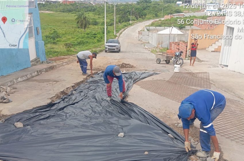 Prefeitura de São Francisco do Conde inicia pavimentação na Rua Bela Vista, no Caípe, após demanda da comunidade