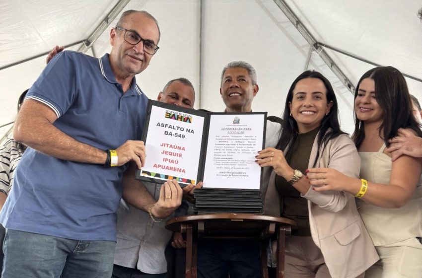 Governador autoriza licitação para pavimentação da BA-549, de Apuarema à Baixa Alegre, solicitada por Hassan