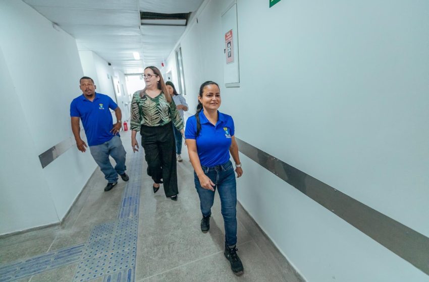 Prefeita acompanha fase final das obras do PA Nelson Barros e vistoria serviço de infraestrutura no município