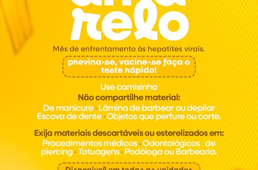 Prefeitura de Lauro de Freitas reforça o combate às hepatites virais com a campanha Julho Amarelo