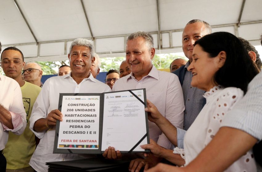 Governo do Estado e União assinam contratos para mais de mil novas moradias populares, em Feira de Santana e Alagoinhas
