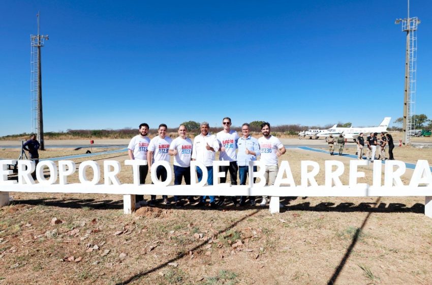 Jerônimo inspeciona obras no aeroporto de Barreiras e anuncia pista para pouso de boeing até 2026