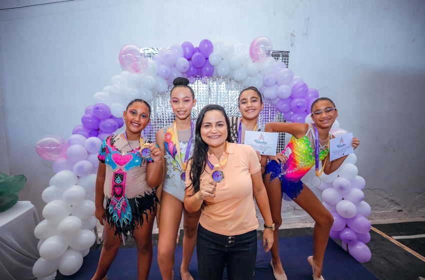 Prefeita prestigia apresentação de Ginástica Rítmica do Projeto Talentos da Terra