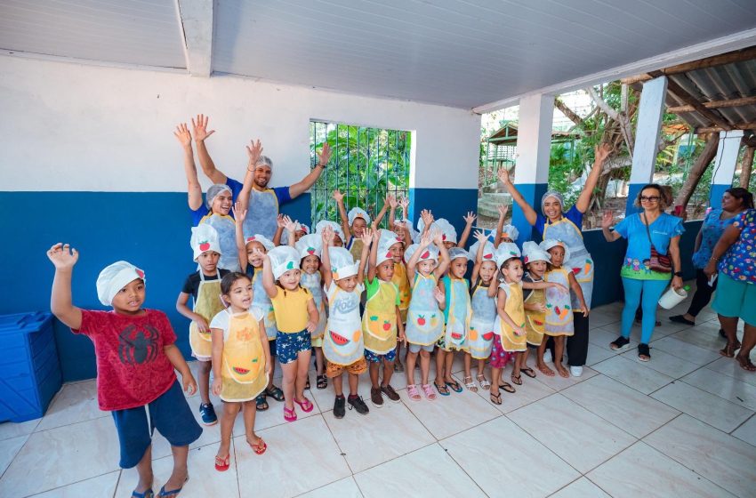 Oficina de culinária promove educação nutricional nas creches de Lauro de Freitas
