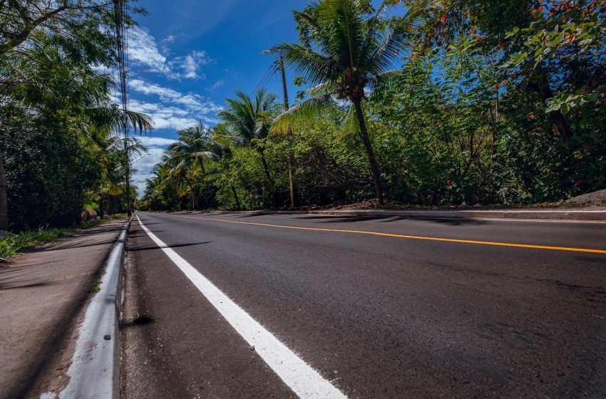 Obras da Gerino de Souza avançam com sinalização horizontal
